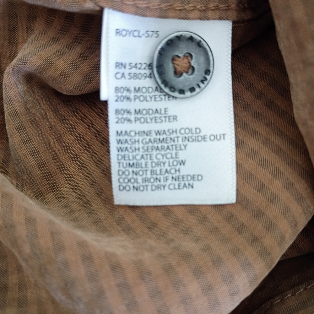 Royal Robbins Beige/Brown Checkered Button-Up Shirt - Picture 3 of 6